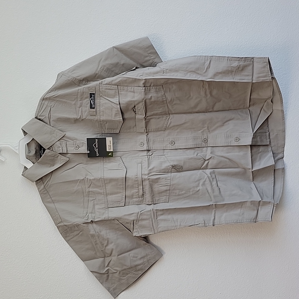 Eddie Bauer Men's Fishing Shirt - Tan